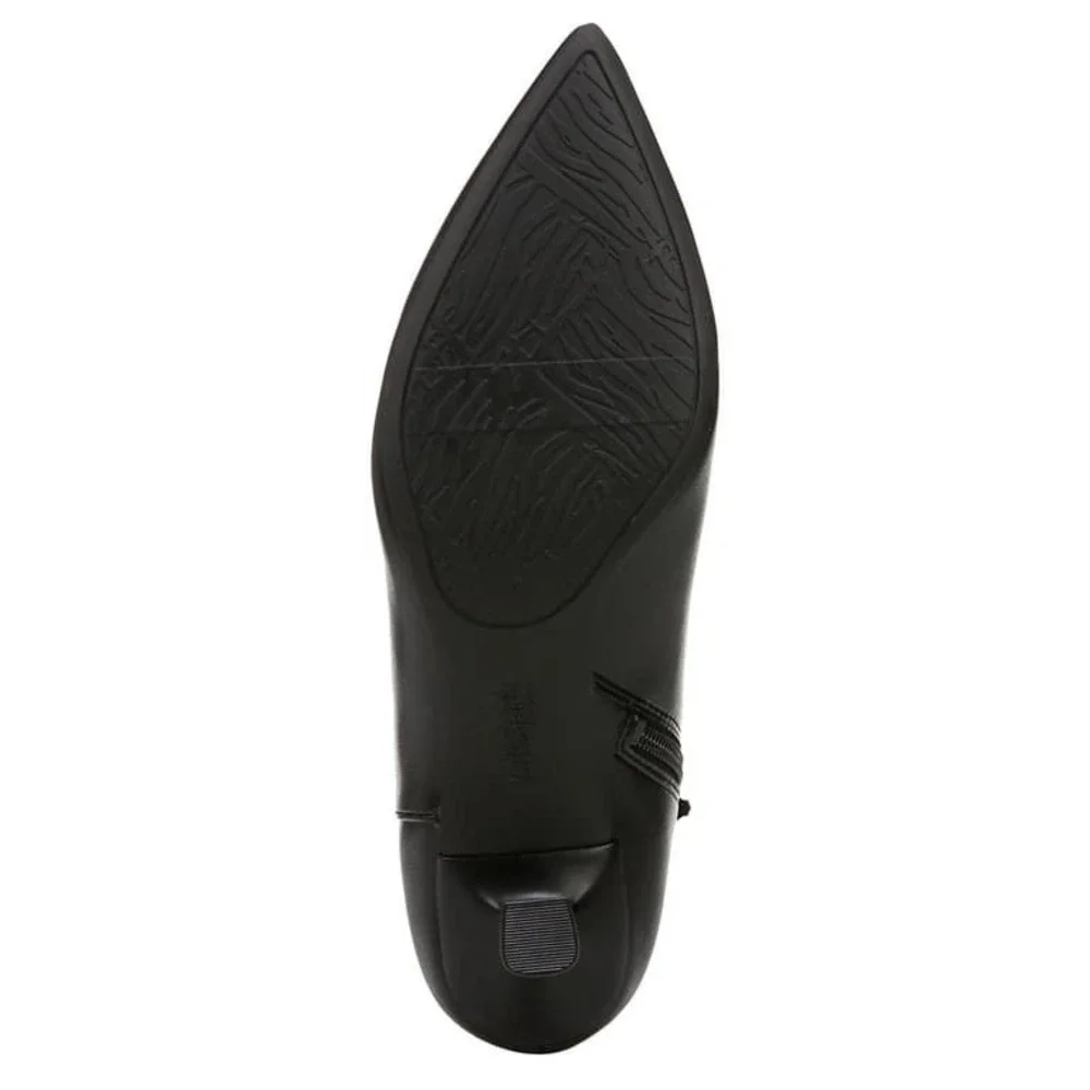 LifeStride Maya Black Ankle Bootie Women 9.5 W Kitten Heel Pointed Toe NEW